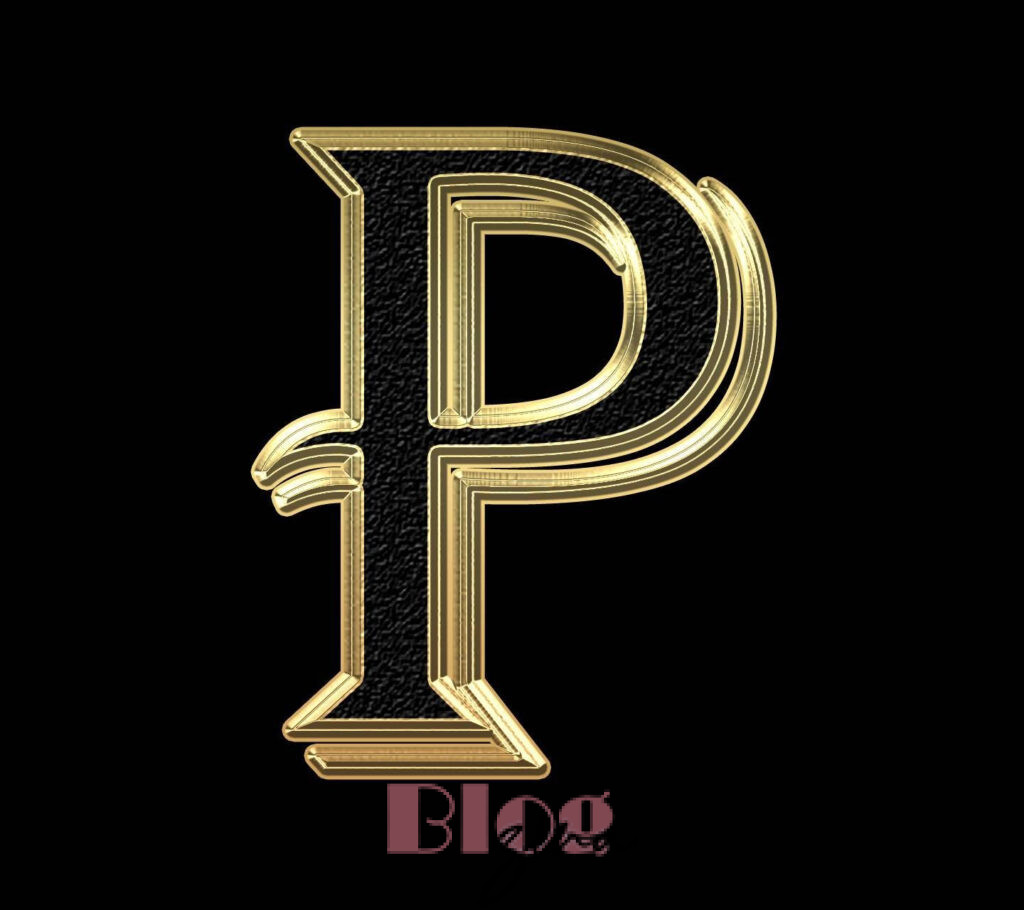 p letter style images