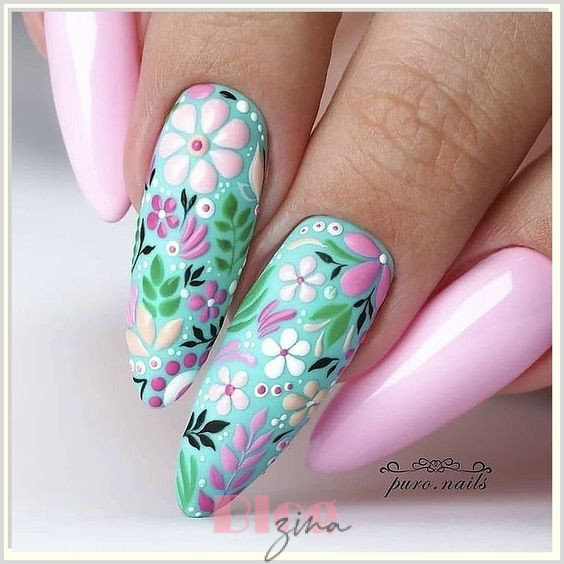 easy flower nail art