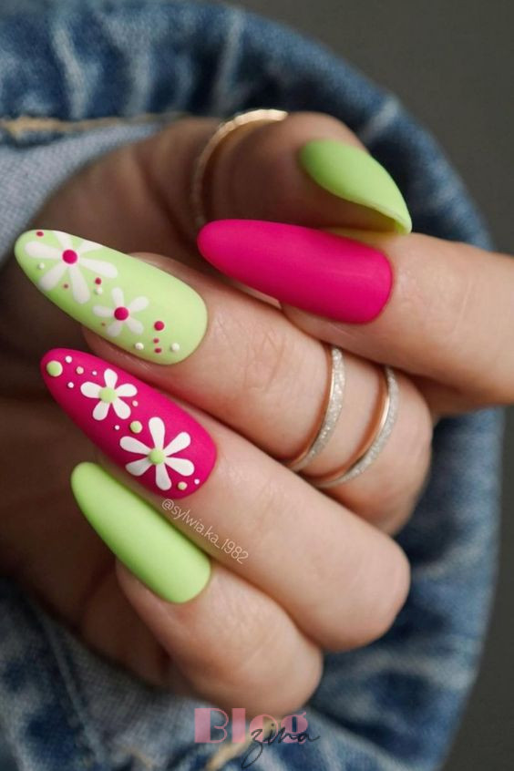 easy flower nail art