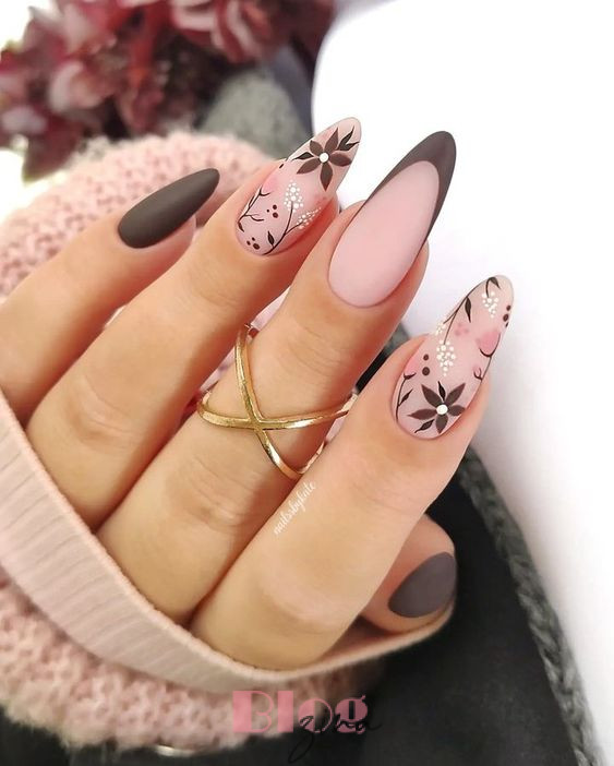 simple flower nail art