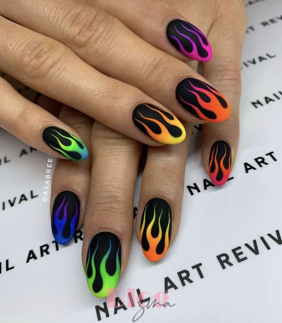 flame nail designs gallery