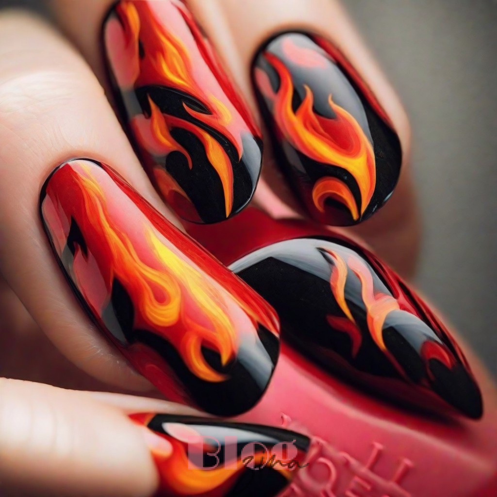 Fire Nail Designs For Summer Ideas By GPT66X