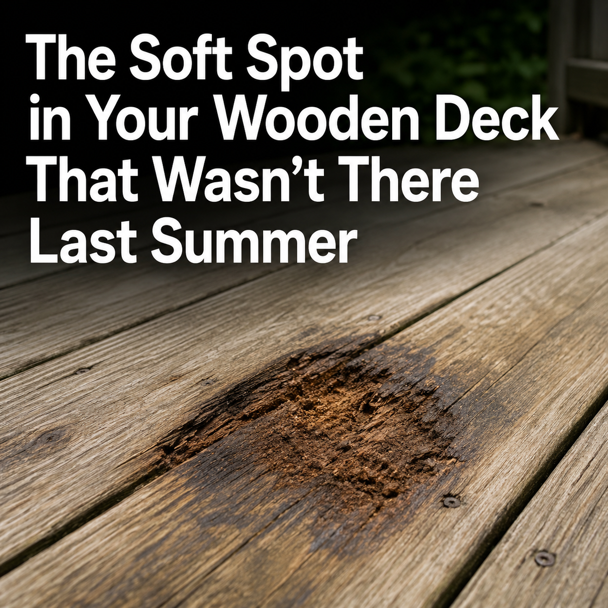The Soft Spot in Your Wooden Deck That Wasn’t There Last Summer